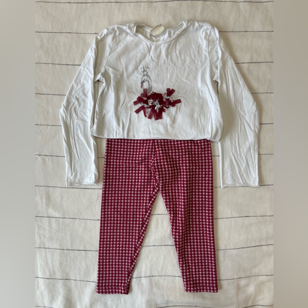 Mayoral houndstooth adjustable knit legging. Size 2